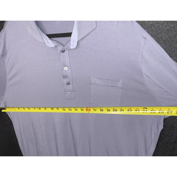 Greyson Polo Shirt Size 2XL Light Purple Blue Grey Collared Pima Cotton Blend - Picture 7 of 10